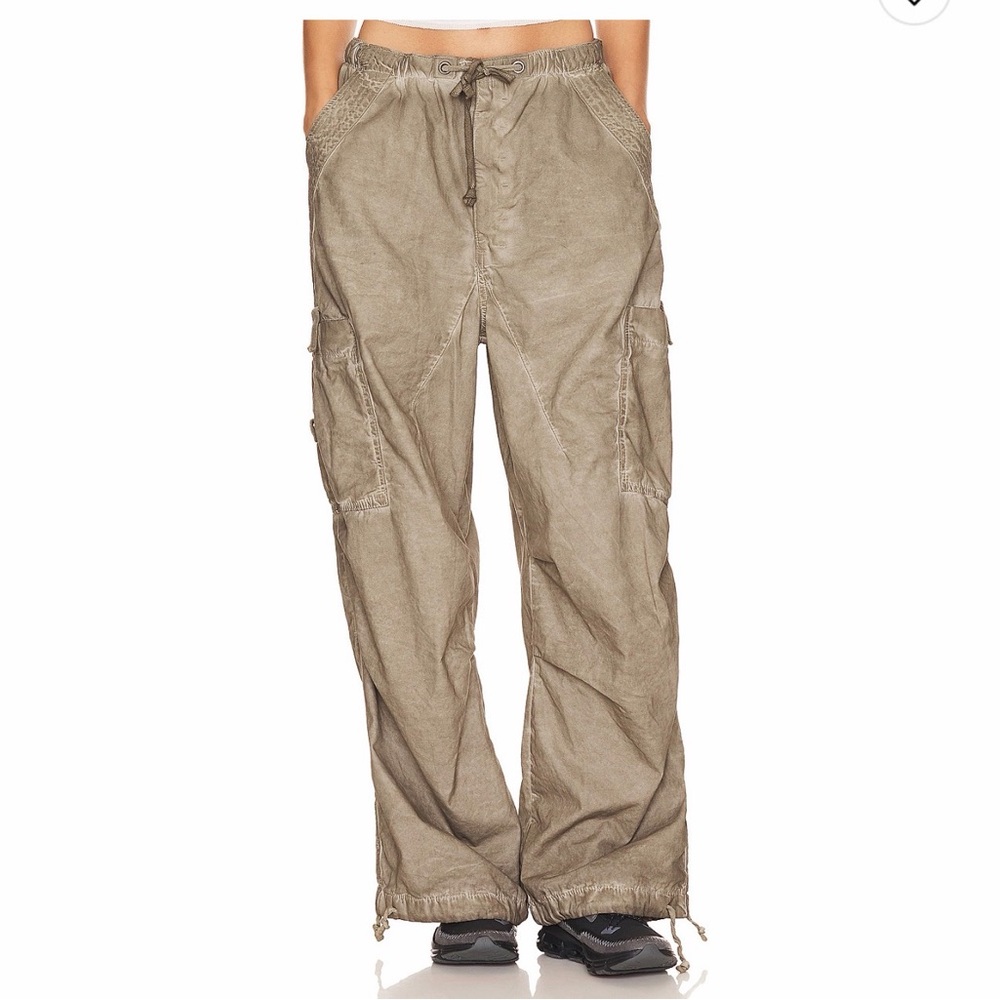 NWT, Jaded London Beige Oil Wash Parachute Pants